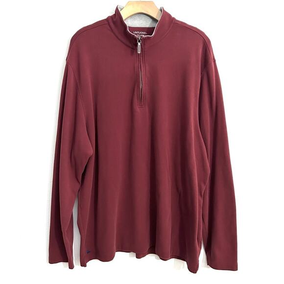 UNTUCKit Santagelo Men’s 1/4 zip pullover mock neck cotton Made in Peru EUC XXXL - Picture 1 of 10